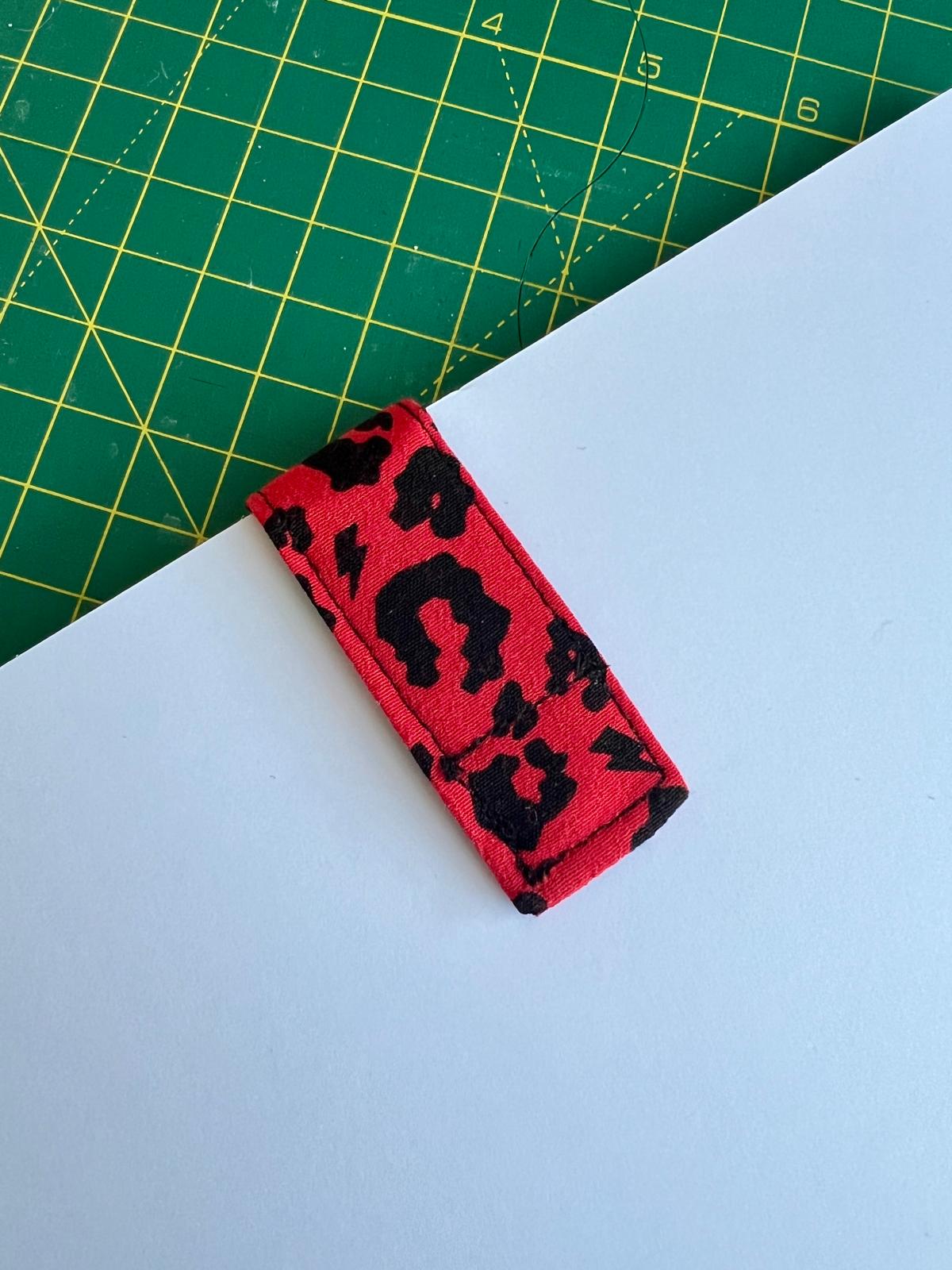 Red Leopard Print Magnetic Bookmark