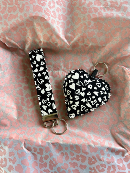 Hearts- Keys & Wristlet Set