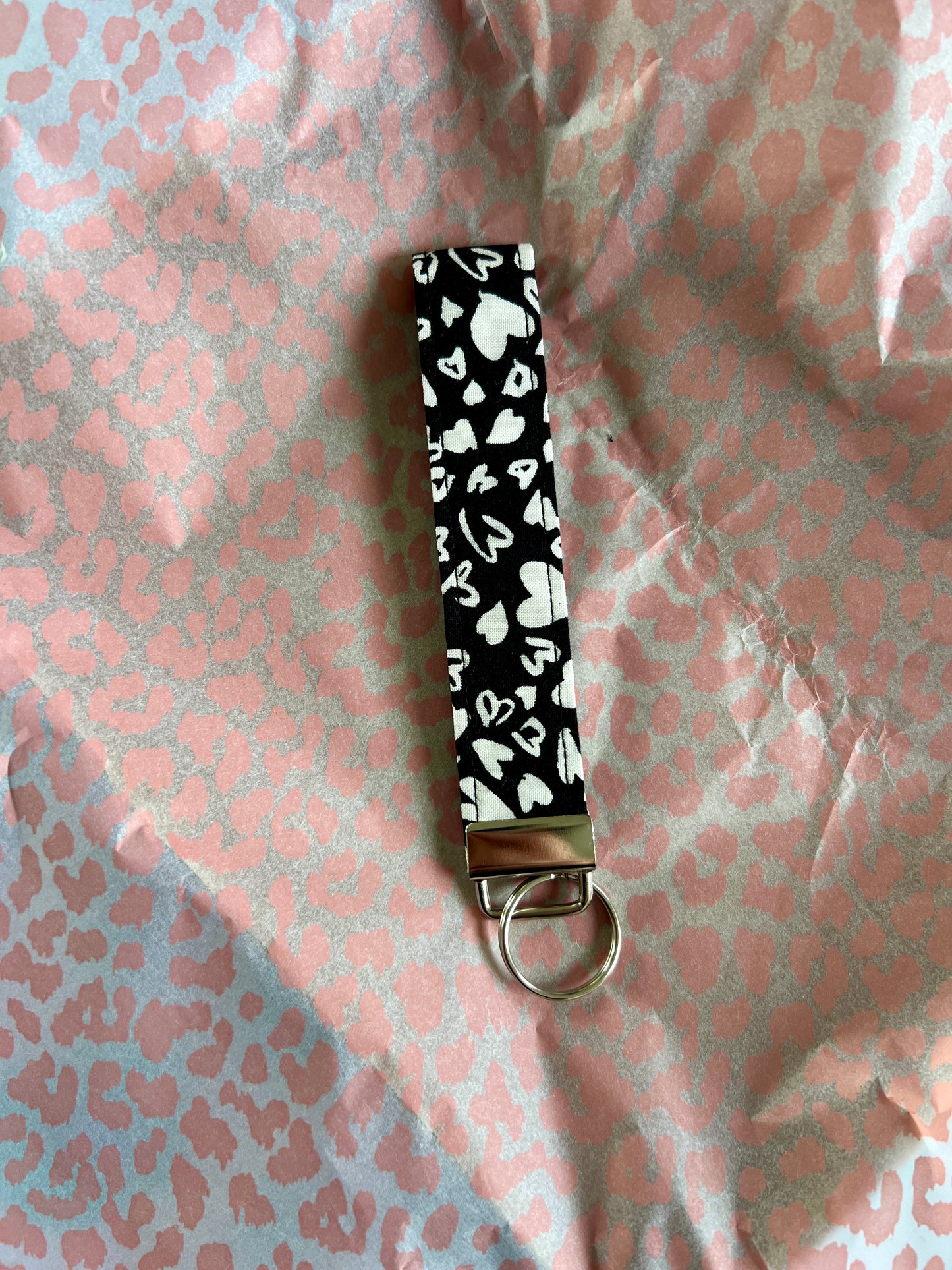 Hearts Wristlet Keychain