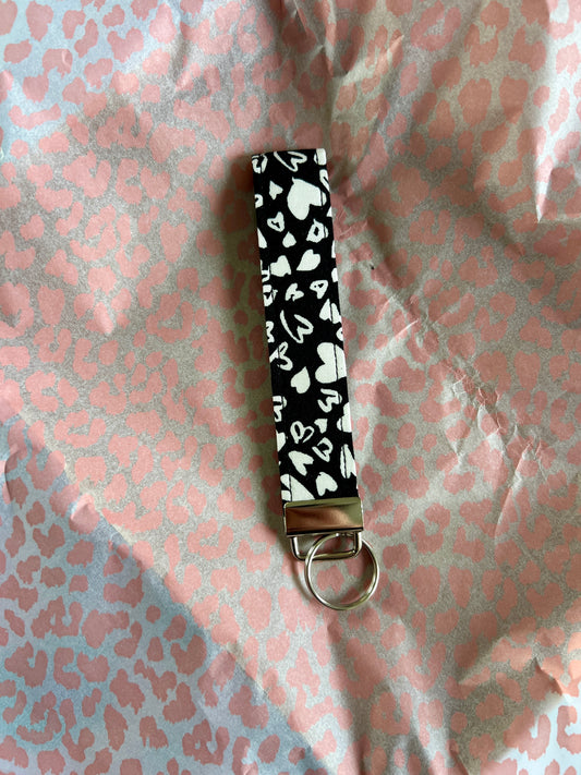 Hearts Wristlet Keychain