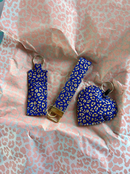 Blue and Gold Leopard Print- The Full Matchy Set