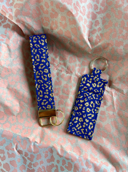Blue and Gold Leopard Print- Handbag Top-Up Set