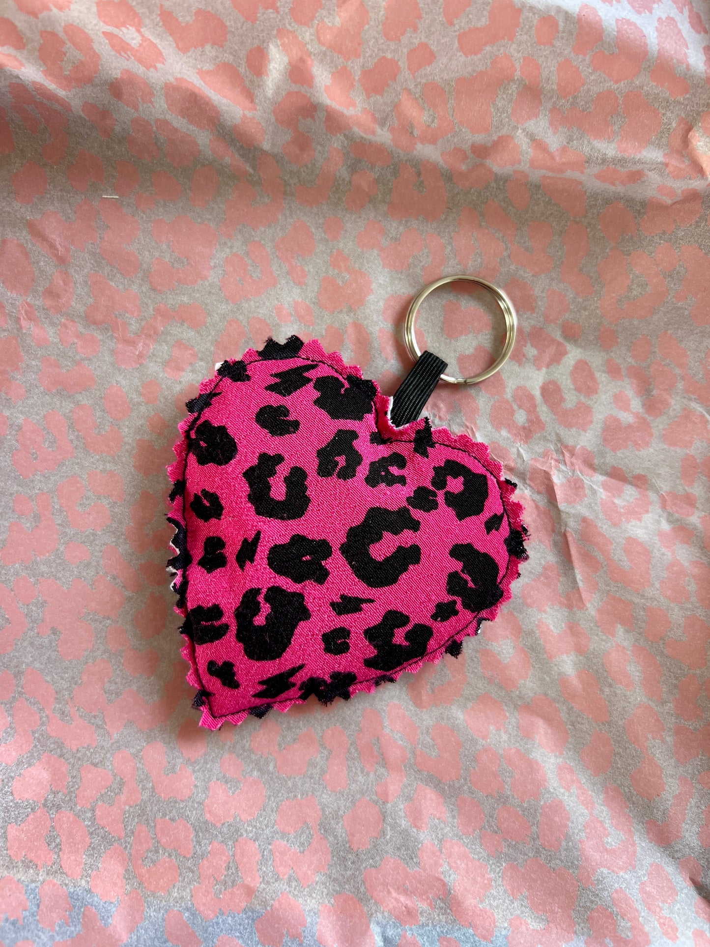 Raspberry Pink Leopard Print-Pocket & Keys Duo