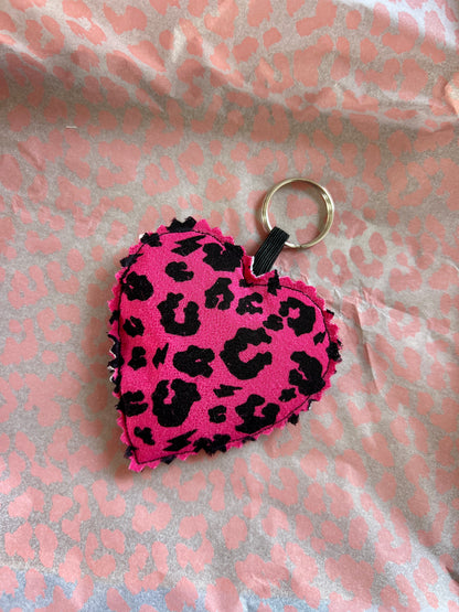 Raspberry Pink Leopard Print-Pocket & Keys Duo