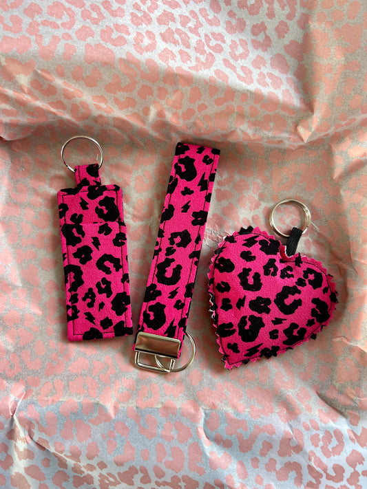 Raspberry Pink Leopard Print- The Full Matchy Set