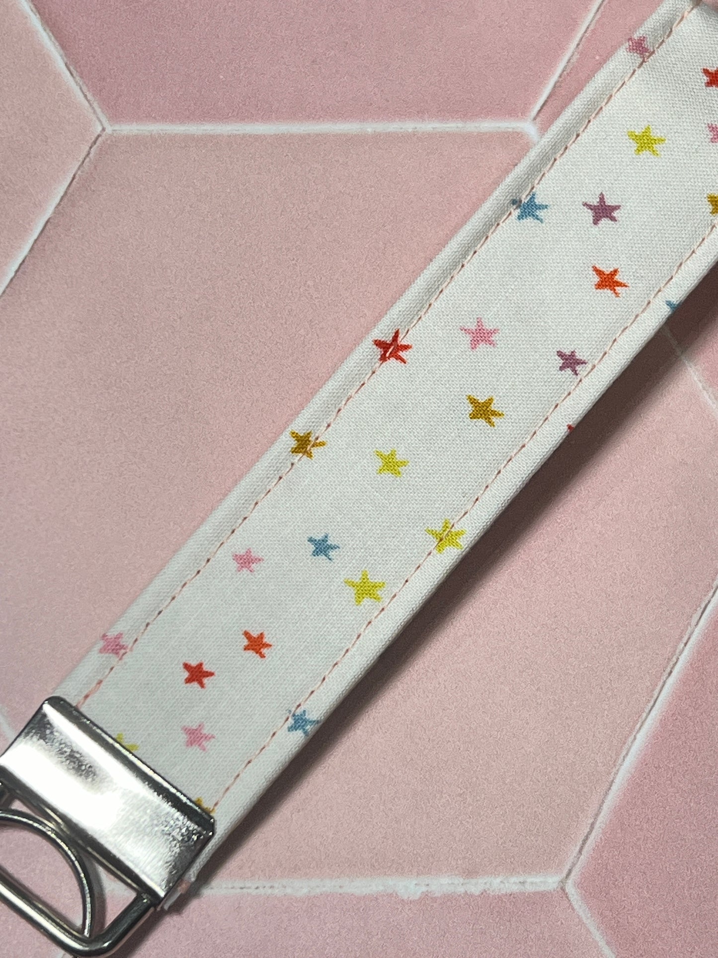 Rainbow Mini Star Wristlet Keychain