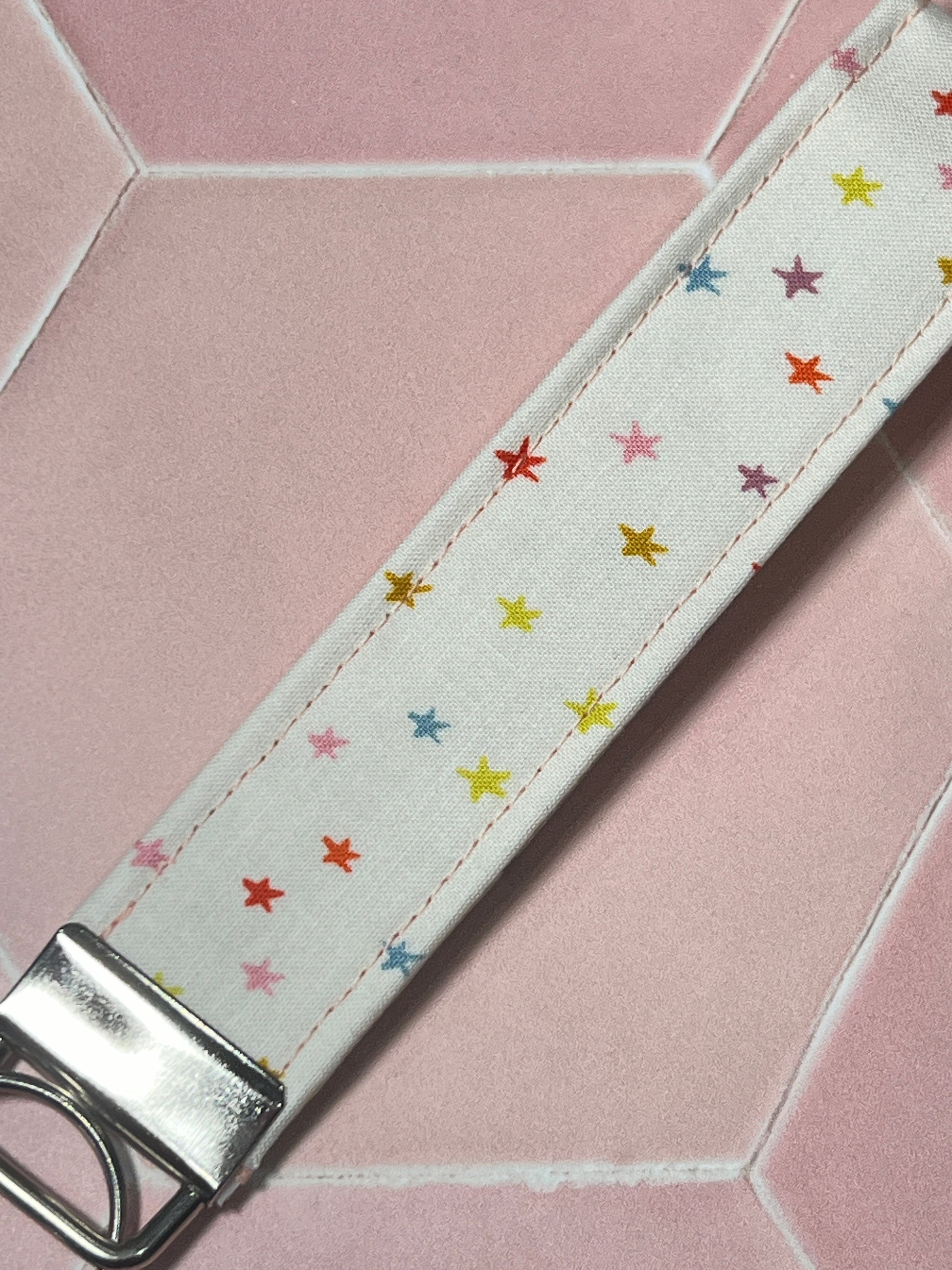Rainbow Mini Star Wristlet Keychain