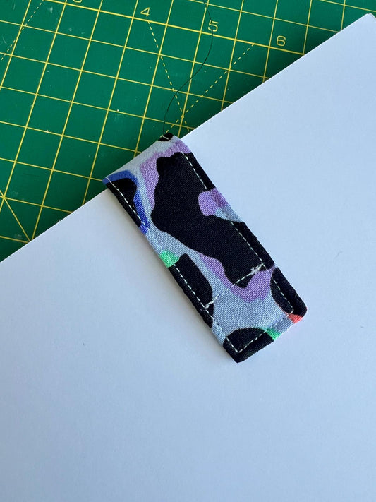 Blue Rainbow Leopard Print Magnetic Bookmark