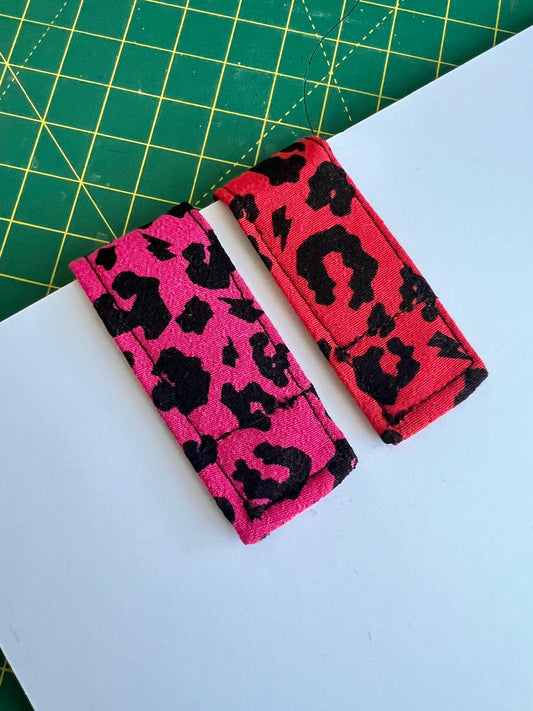 Red and Pink Leopard Print Magnetic Bookmark Bundle