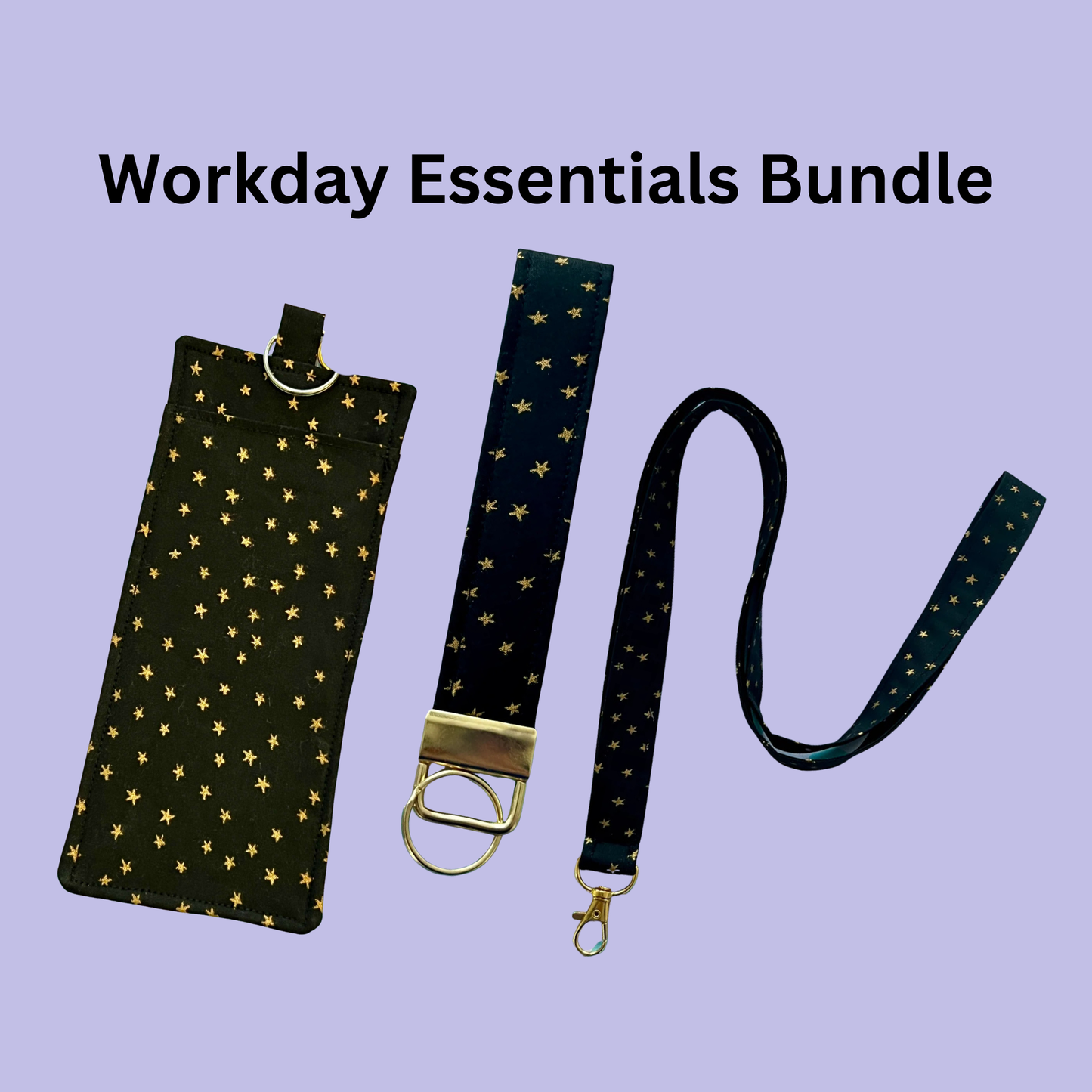 Black and Gold Starry Workday Essentials Bundle