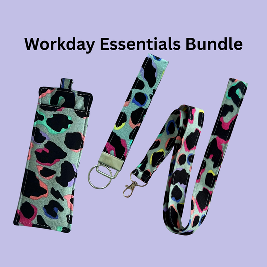 Khaki Rainbow Leopard Print Workday Essentials Bundle